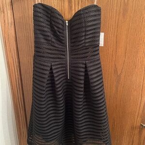 Strapless black dress